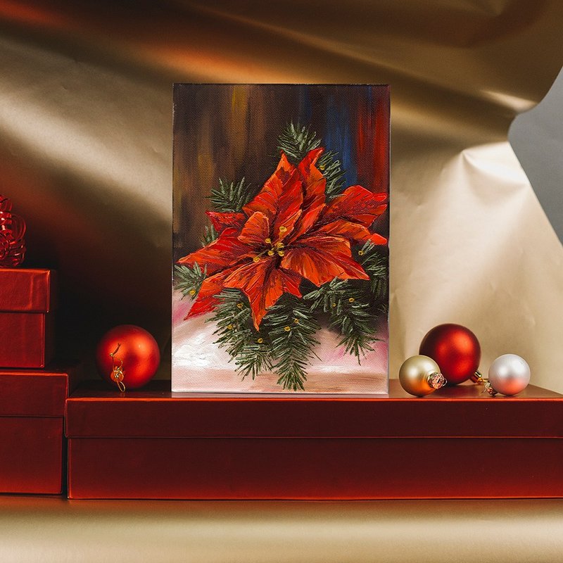 【体验】台中油画体验课程/璀璨冬日/台中画室 - 插画/绘画/写字 - 棉．麻 