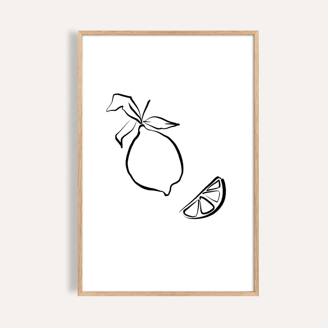 清新柠语 Lemon Sketch / 柠檬线条插画 餐厅挂画 - 海报/装饰画/版画 - 纸 