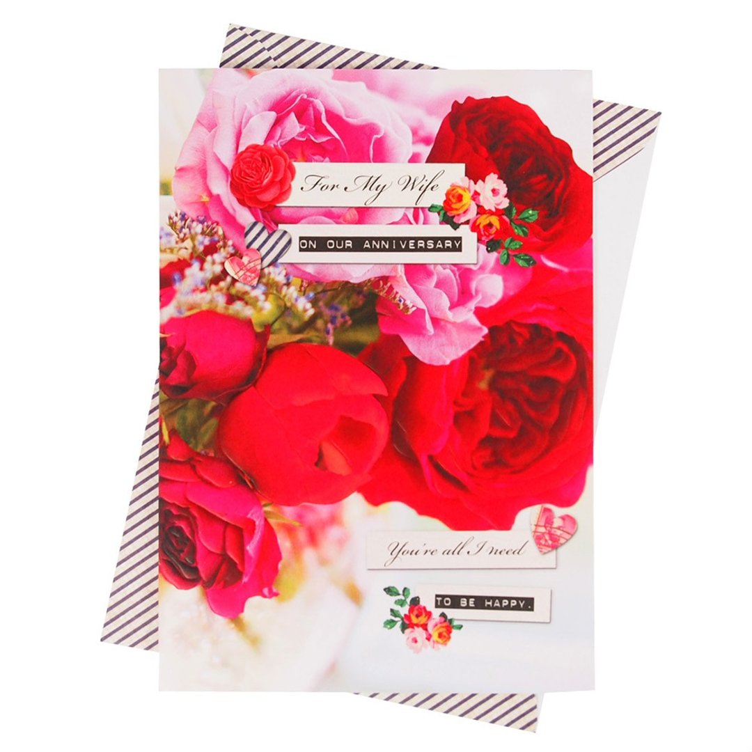 献给我亲爱的老婆【Hallmark-卡片 周年感言】 - 卡片/明信片 - 纸 红色