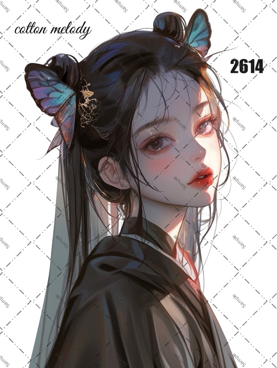 original sticker no.2614 人物贴纸 原创贴纸 原创人物贴纸 装饰贴纸 cotton melody - 贴纸 - 纸 