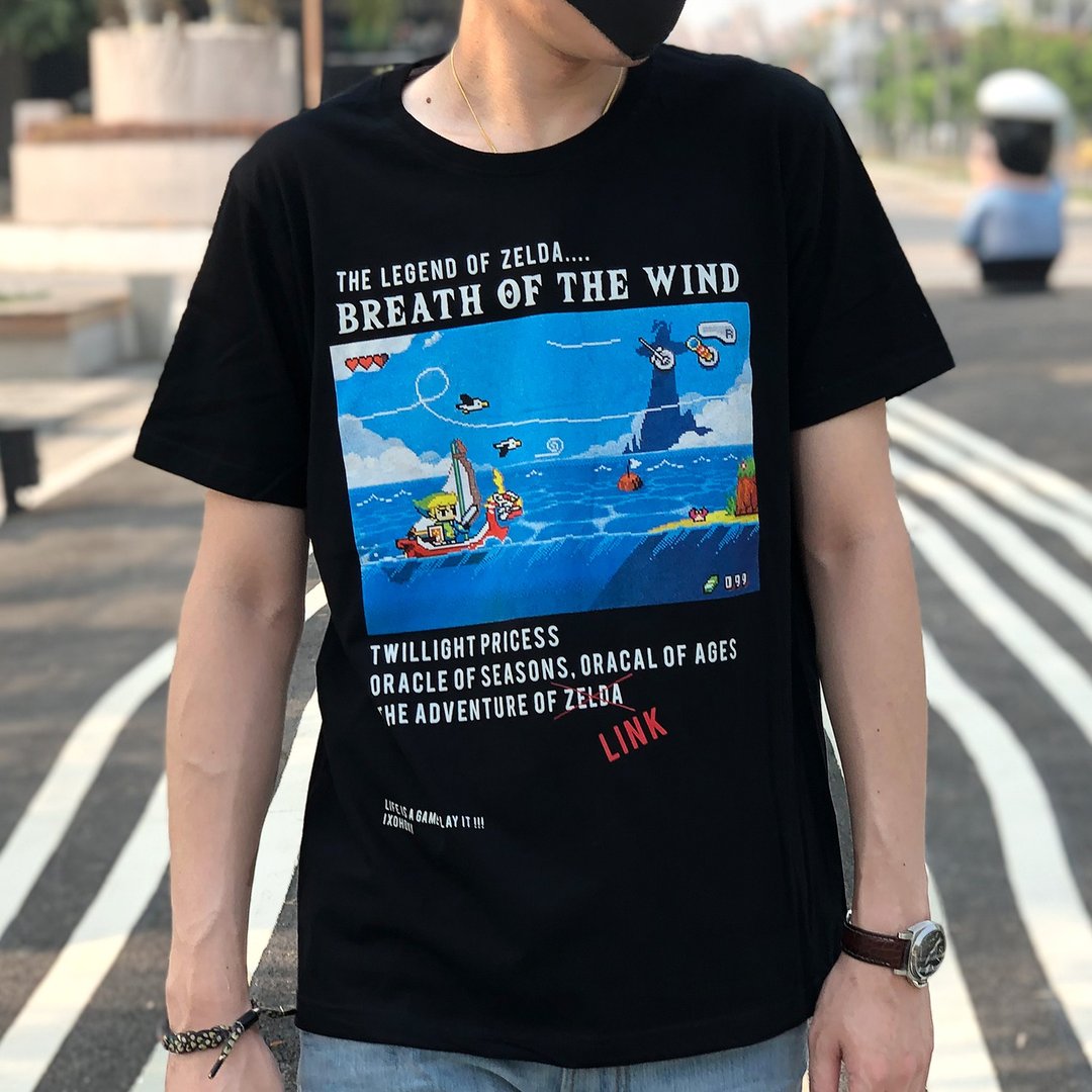 Game screen graphic T-Shirt Cotton 100% (IA-125) - 男装上衣/T 恤 - 棉．麻 