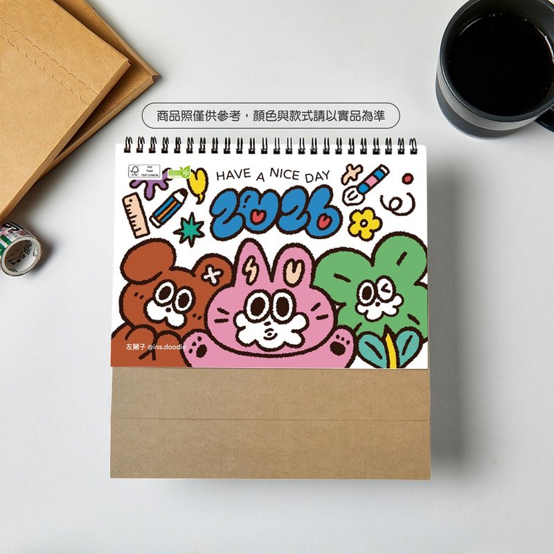 最新2026年【左撇子】三角桌历 |台湾制造|企业赠礼|桌历|插 - 年历/台历 - 纸 多色