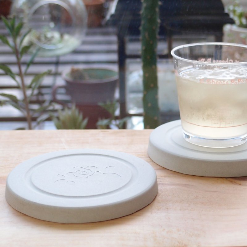 Fox Garden 手作  水泥杯垫/吸水杯垫/隔热杯垫/混凝土杯垫 - 杯垫 - 水泥 灰色