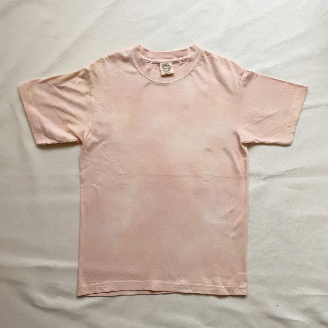 Morning Phase COLOR TEE Mud dyeing MUD dyed Organic cotton - 女装 T 恤 - 棉 粉红色