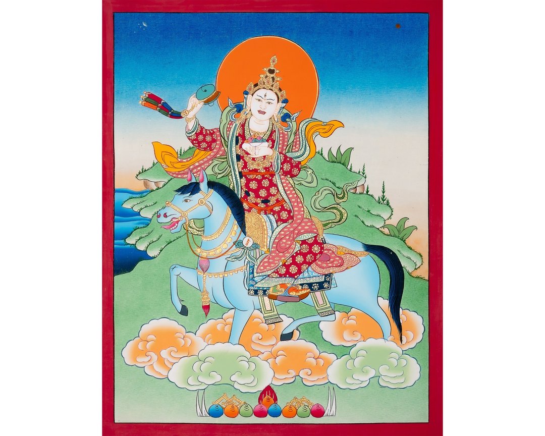 手工制作阿赤措吉卓玛唐卡 – 真正的智慧女神 - 墙贴/壁贴 - 其他材质 多色