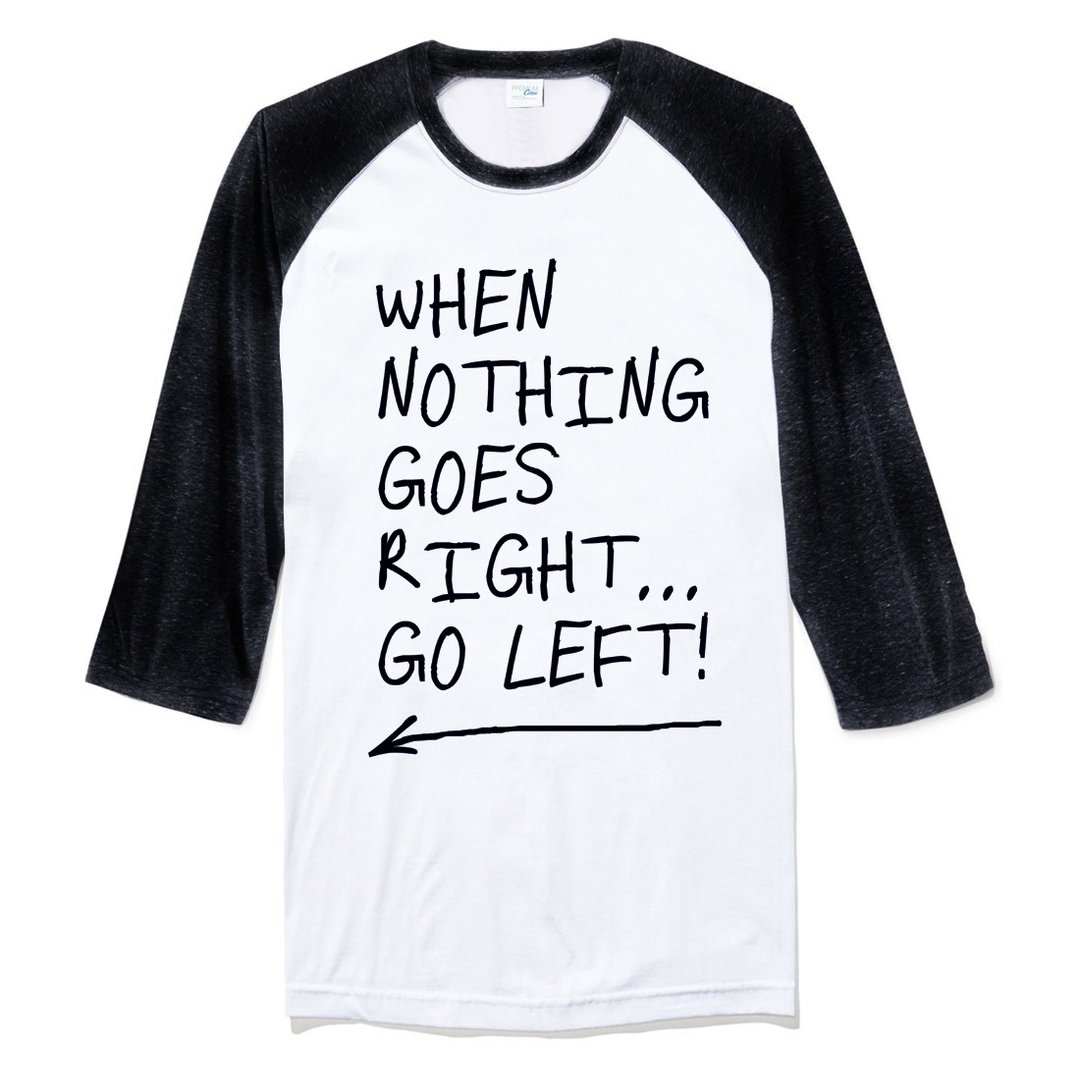 When Nothing Goes Right. 【现货】中性七分袖T恤 2色 英文文字正能量正向礼物 - 男装上衣/T 恤 - 棉 多色