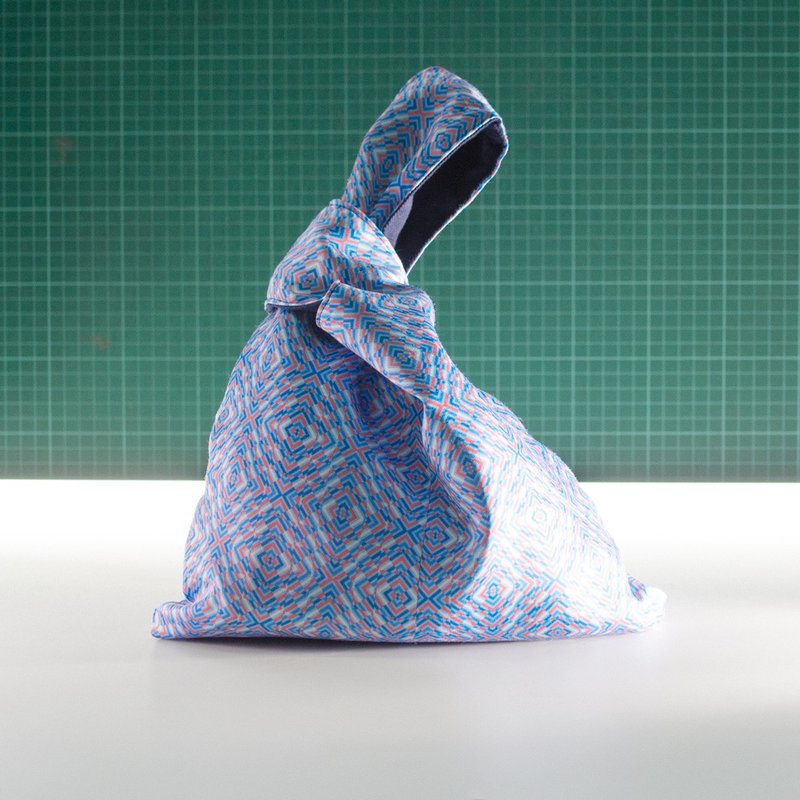 双面用手腕包 蓝色小包  - 手提包/手提袋 - 棉．麻 蓝色