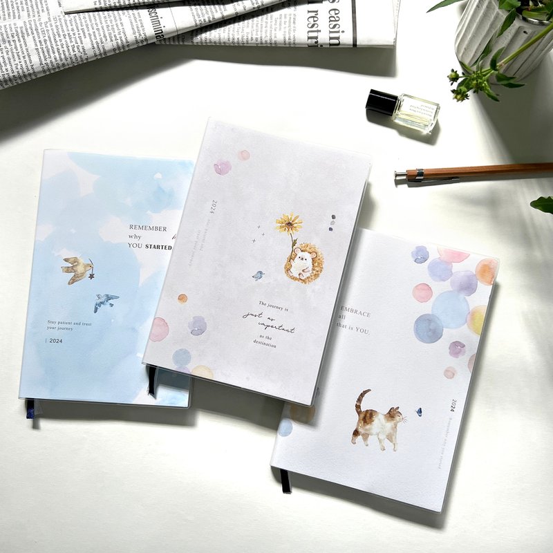 柏格文具2023.9月~2024.12月 / 32K胶皮跨年手册 3图【限量销售】 - 笔记本/手帐 - 纸 多色