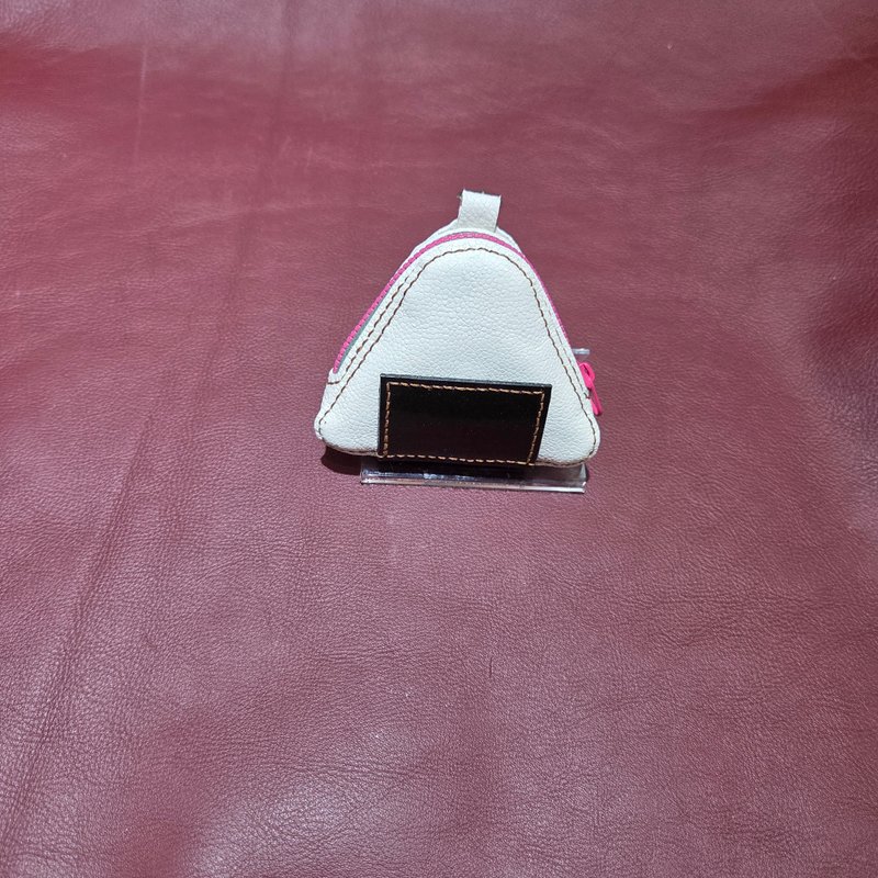 真皮挂饰--海苔饭团挂包 - 零钱包 - 真皮 白色