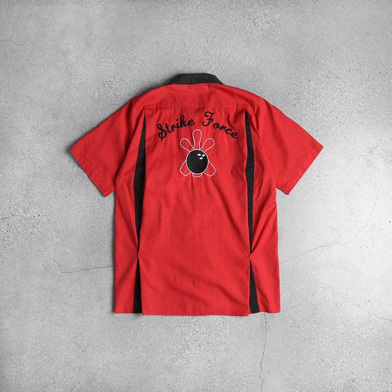 king louie Bowling Shirts 保龄球衫 / Vintage古着 - 男装衬衫 - 棉．麻 红色