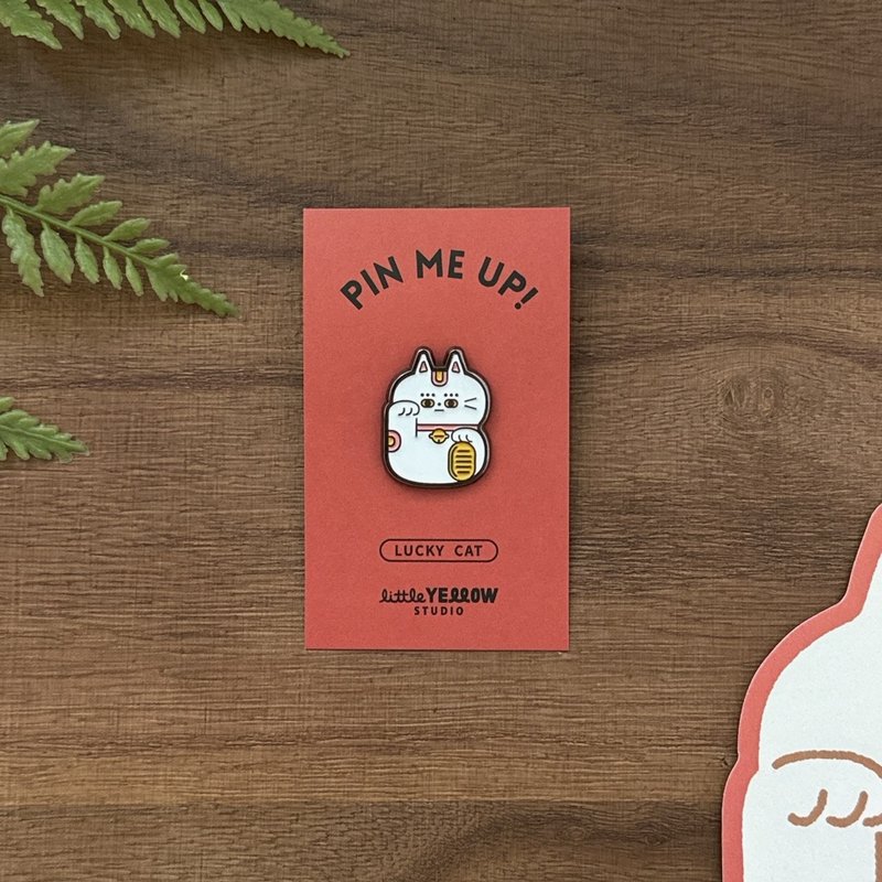 PIN ME UP 金属徽章 招财喵 - 徽章/别针 - 其他金属 白色