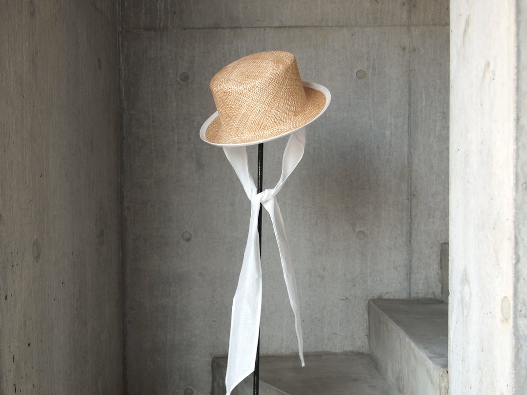 Straw Hat Hat Made-to-Order Chin Strap Simple Straw Hat Bao Rough Elegant Unisex - 帽子 - 其他材质 多色
