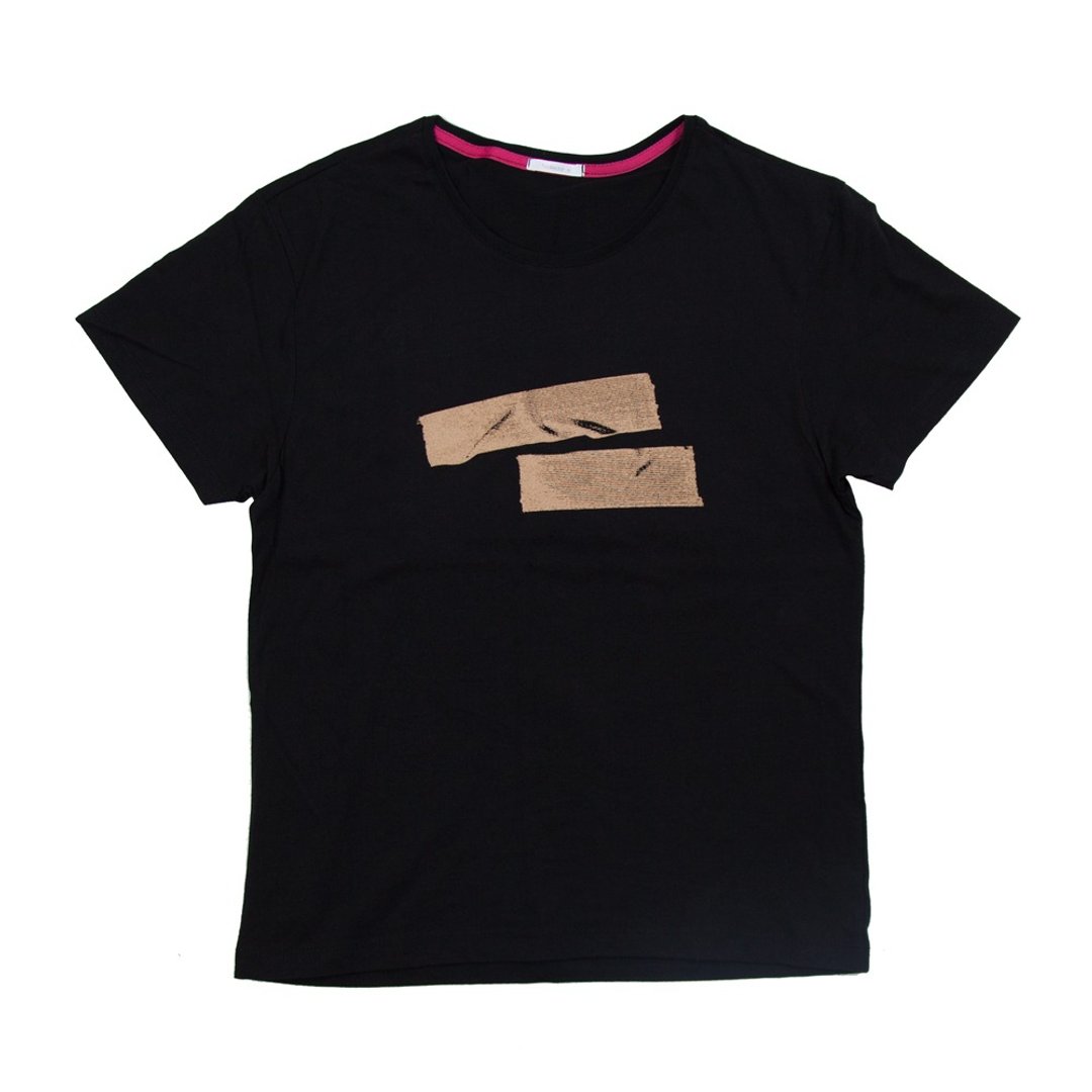 Realistic print. To be a surprise presenter. From the body Our original gum tape T-shirt Unisex S ~ L size Tcollector - 中性连帽卫衣/T 恤 - 棉 黑色