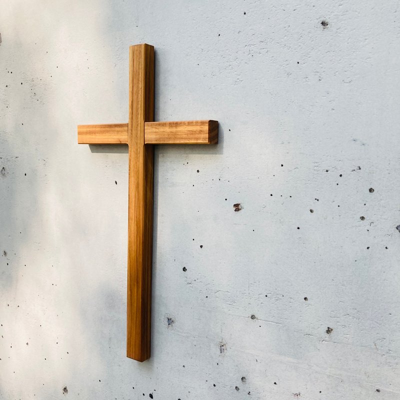 非洲柚木导斜角十字架 - 摆饰 - 木头 