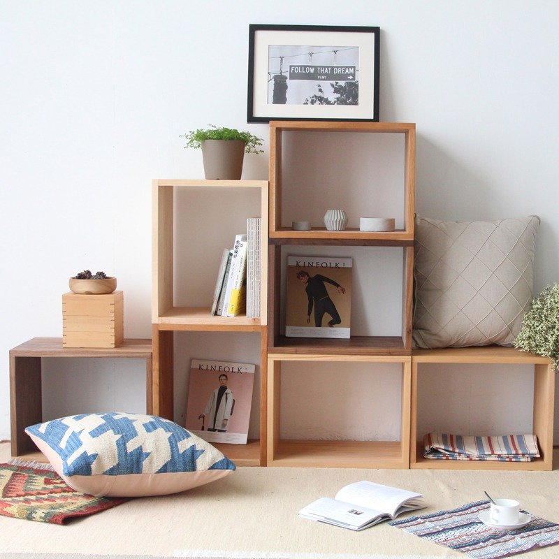 熹山工房-自由搭配组合实木小书柜 - 其他家具 - 木头 黑色