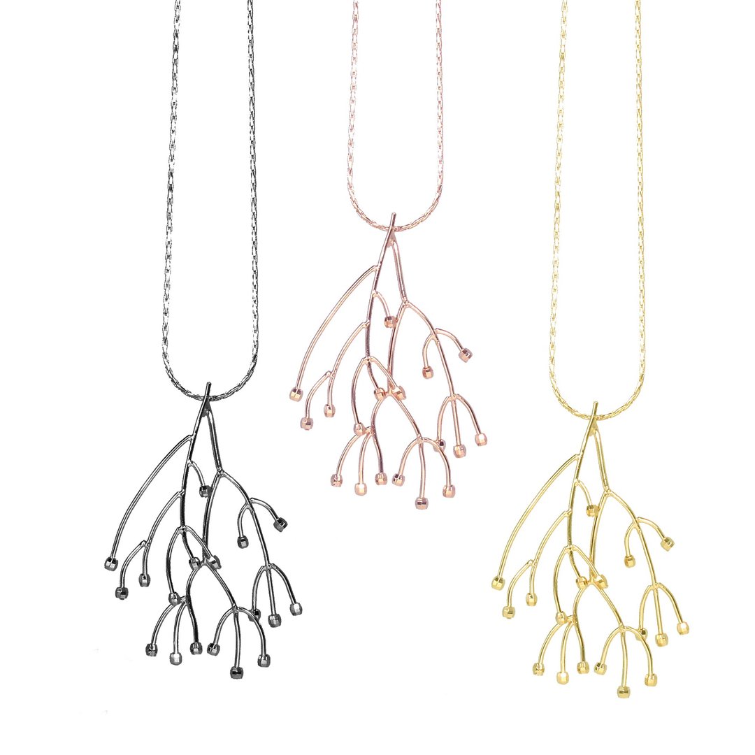 【雙11折扣】Silver Necklace , Branch Necklace - 项链 - 纯银 