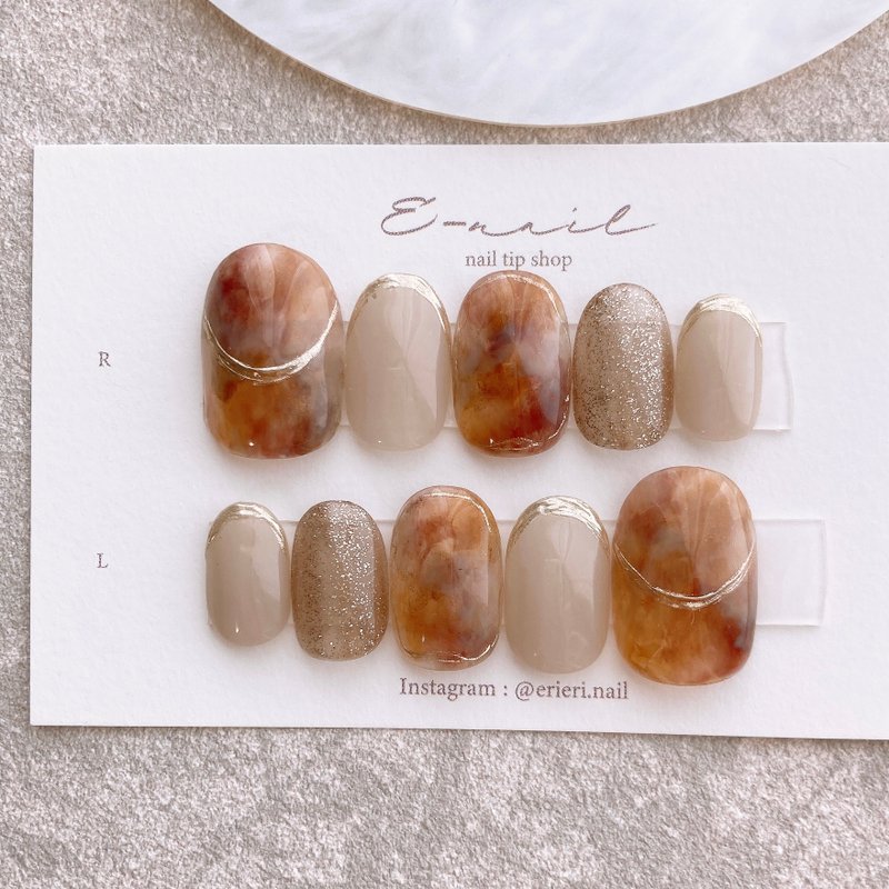 玳瑁指甲 可爱 精彩 美丽 流行 - 指甲油/指甲贴 - 塑料 