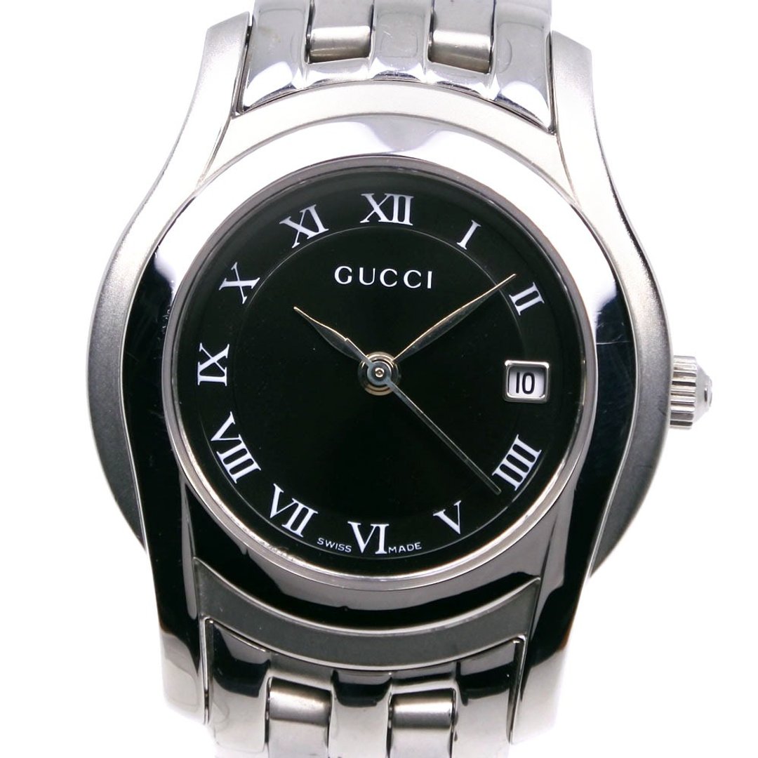 【日本直送】宝缇嘉 GUCCI G-CLASS 手表 5500L 不锈钢 石英 指针式显示 黑色表盘 女仕款【二手】 - 女表 - 不锈钢 银色