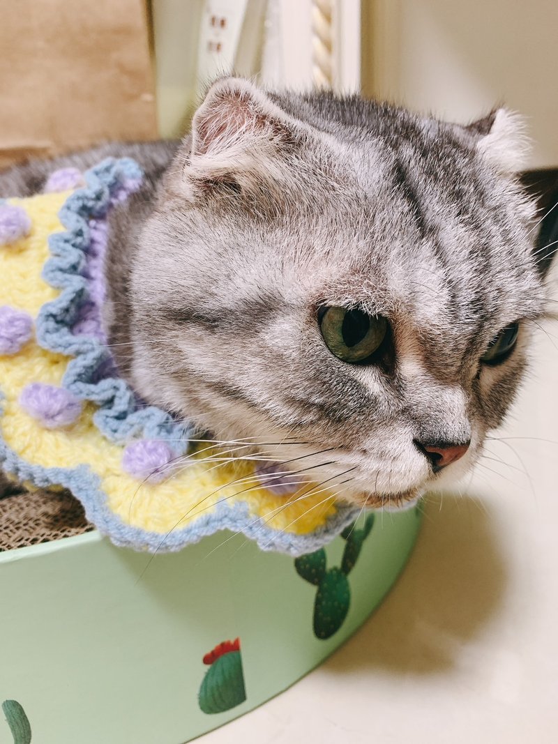 手工编织 l 宠物兜兜领巾 - 衣/帽 - 棉．麻 