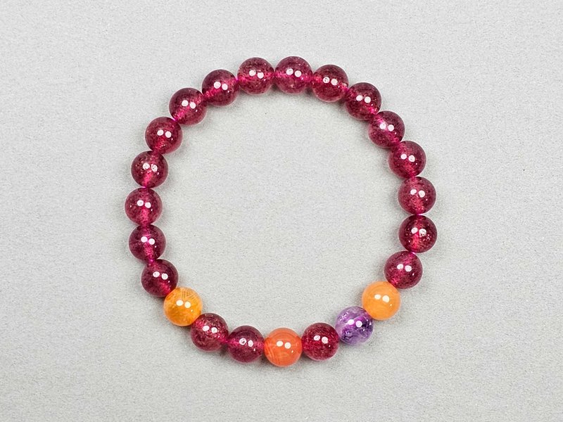 五行喜火能量手串 ( 附加基本八字命书 ) - 手链/手环 - 宝石 红色