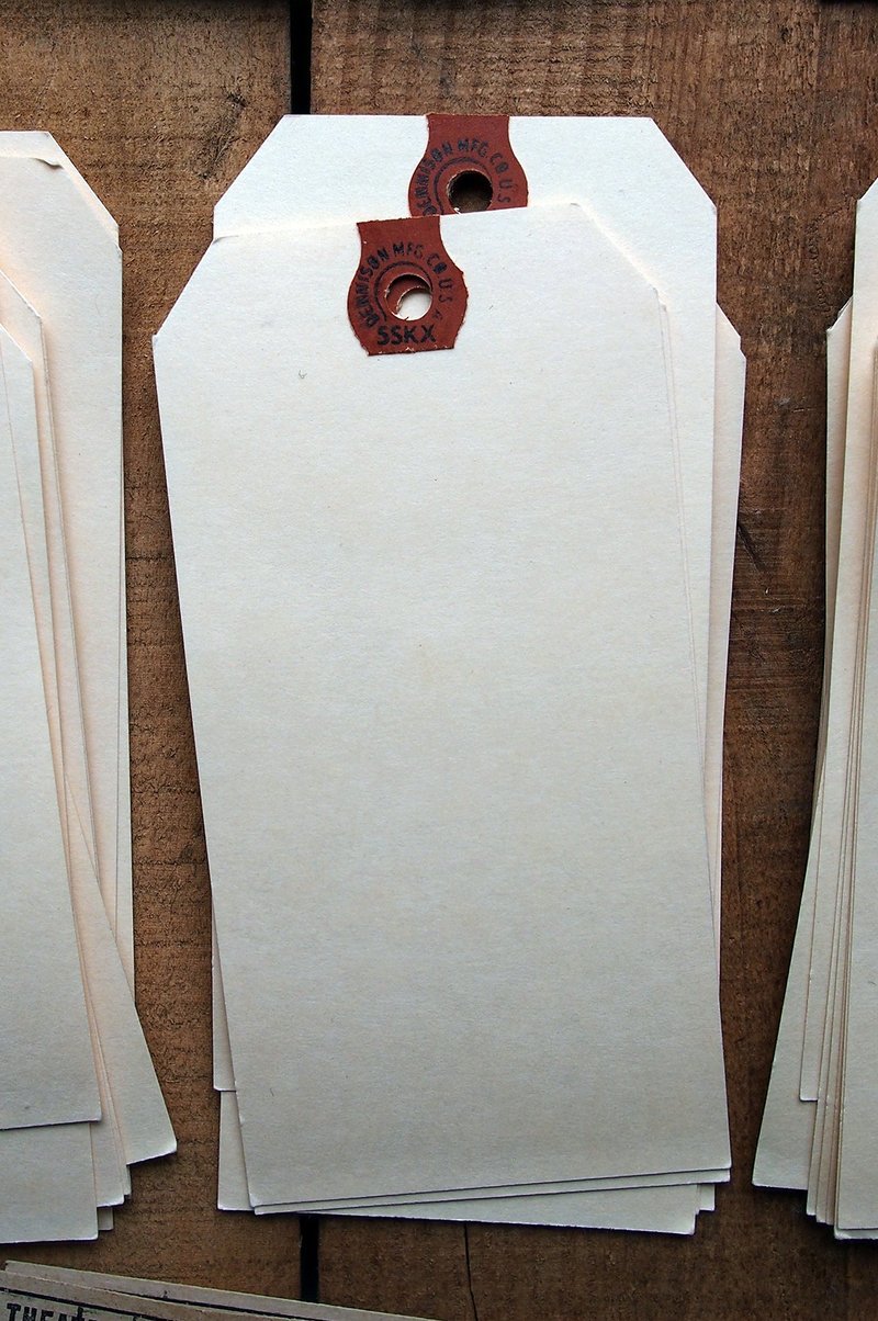 素面标签（印刷款）2入组 - 其他 - 纸 橘色