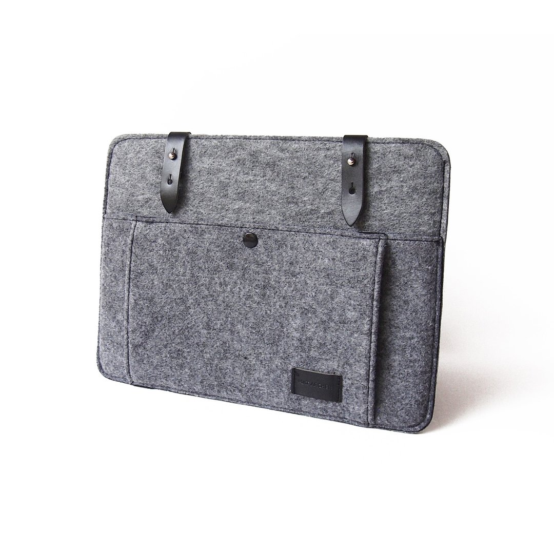 Felt Laptop Sleeve 13, 15 Inch (Laptop Sleeve, Case, Notebook Bag, Macbook, PC) - 电脑包 - 聚酯纤维 灰色