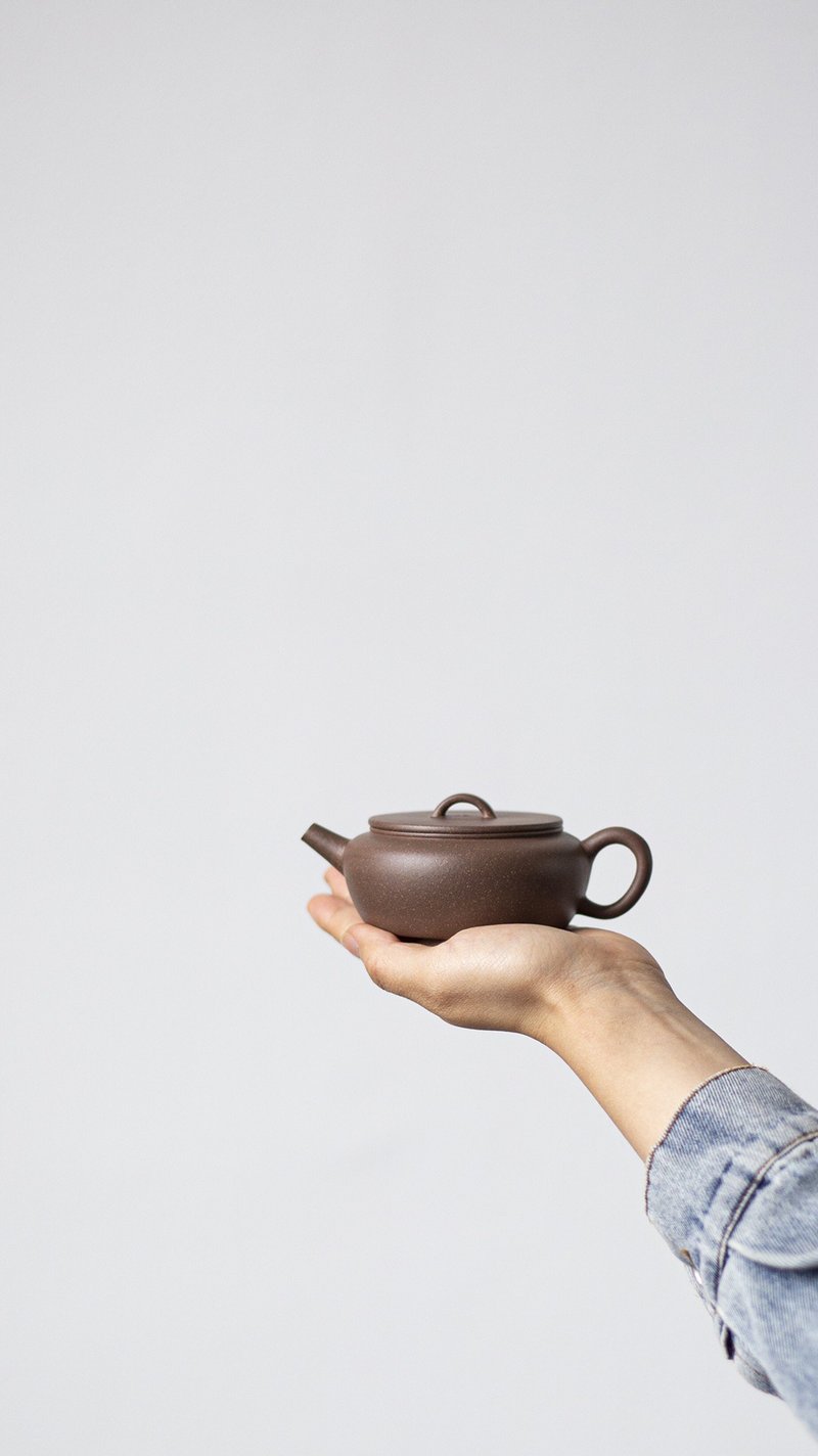 紫砂壶大彬诗意 慕古款 150cc 轻胚 器型正宗 慕古 大彬梅尧臣诗 - 茶具/茶杯 - 陶 灰色