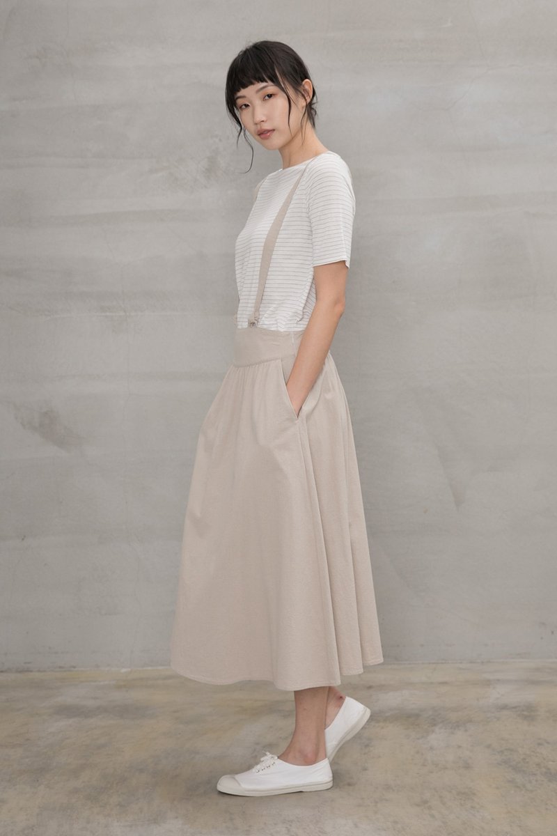 悠然自在吊带裙 Lesuire Promenade  Braces Skirt - 裙子 - 棉．麻 多色