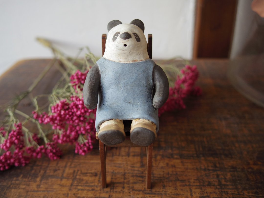 Panda figurine - 玩偶/公仔 - 陶 卡其色