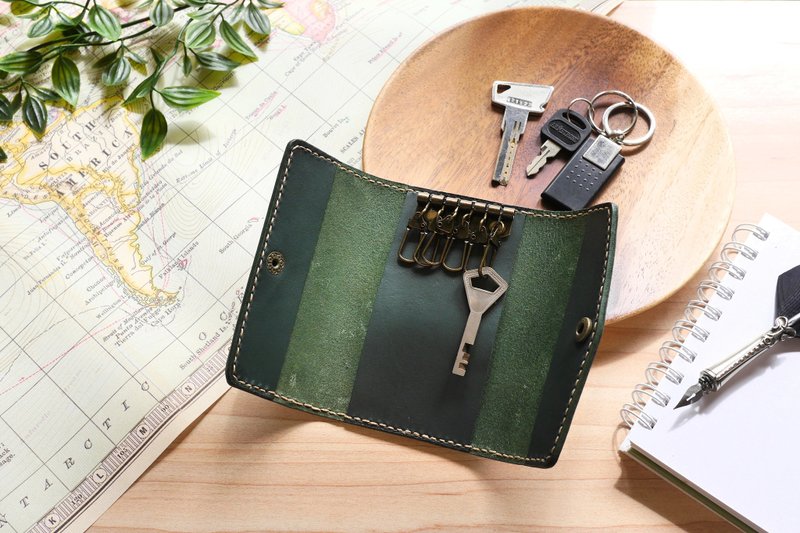 欧洲牛皮  钥匙包  汽车钥匙包 多色可选 免费刻字 - 钥匙链/钥匙包 - 真皮 多色