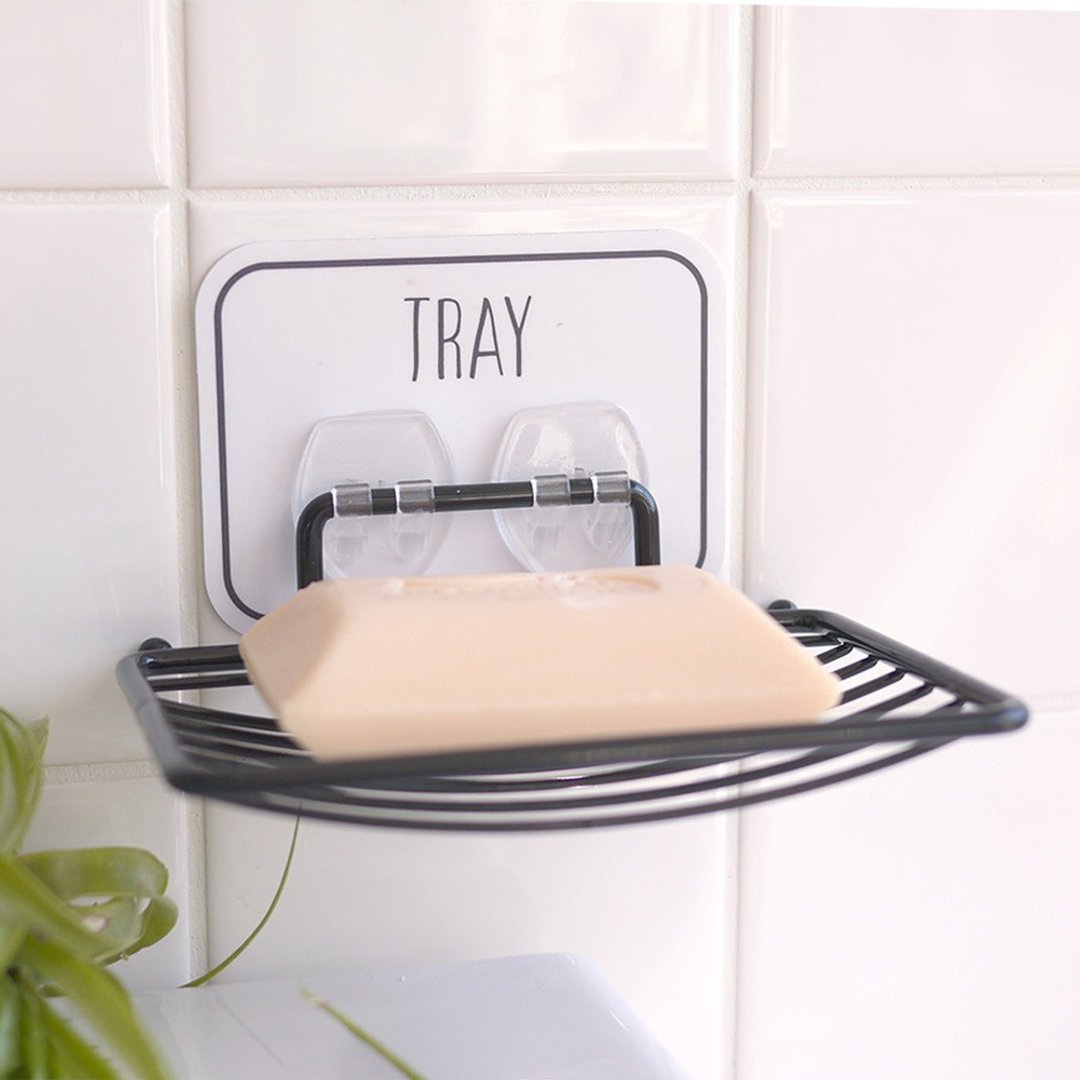 Otel Magic Sticky Hook Drainer Soap Dish - 卫浴用品 - 其他金属 黑色