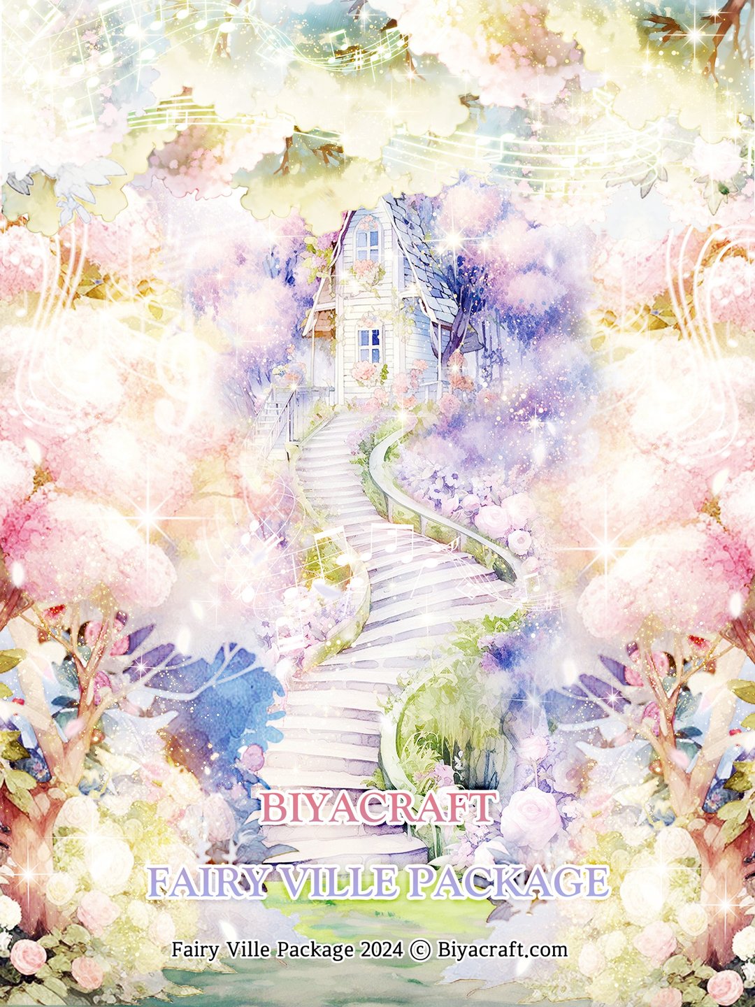 Fairy Ville 包装 - 贴纸 - 纸 粉红色