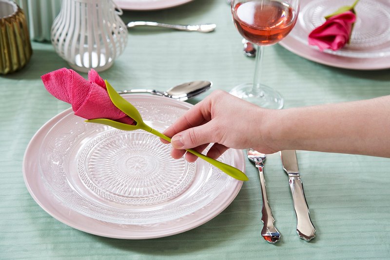 【PELEG-DESIGN】Bloom 心花怒放餐巾夹 (4入) - 摆饰 - 塑料 绿色