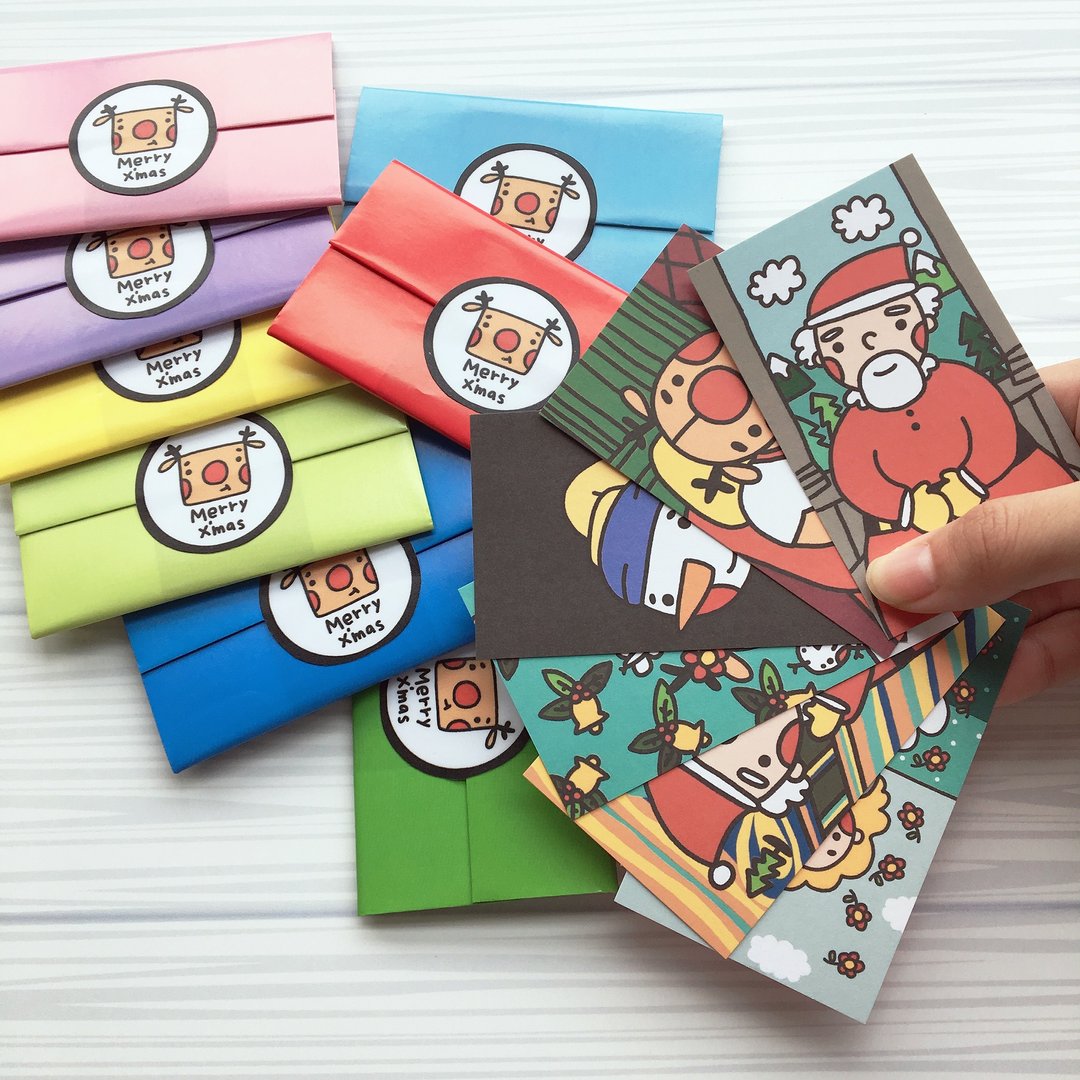 2018圣诞小卡(6入) - 卡片/明信片 - 纸 多色
