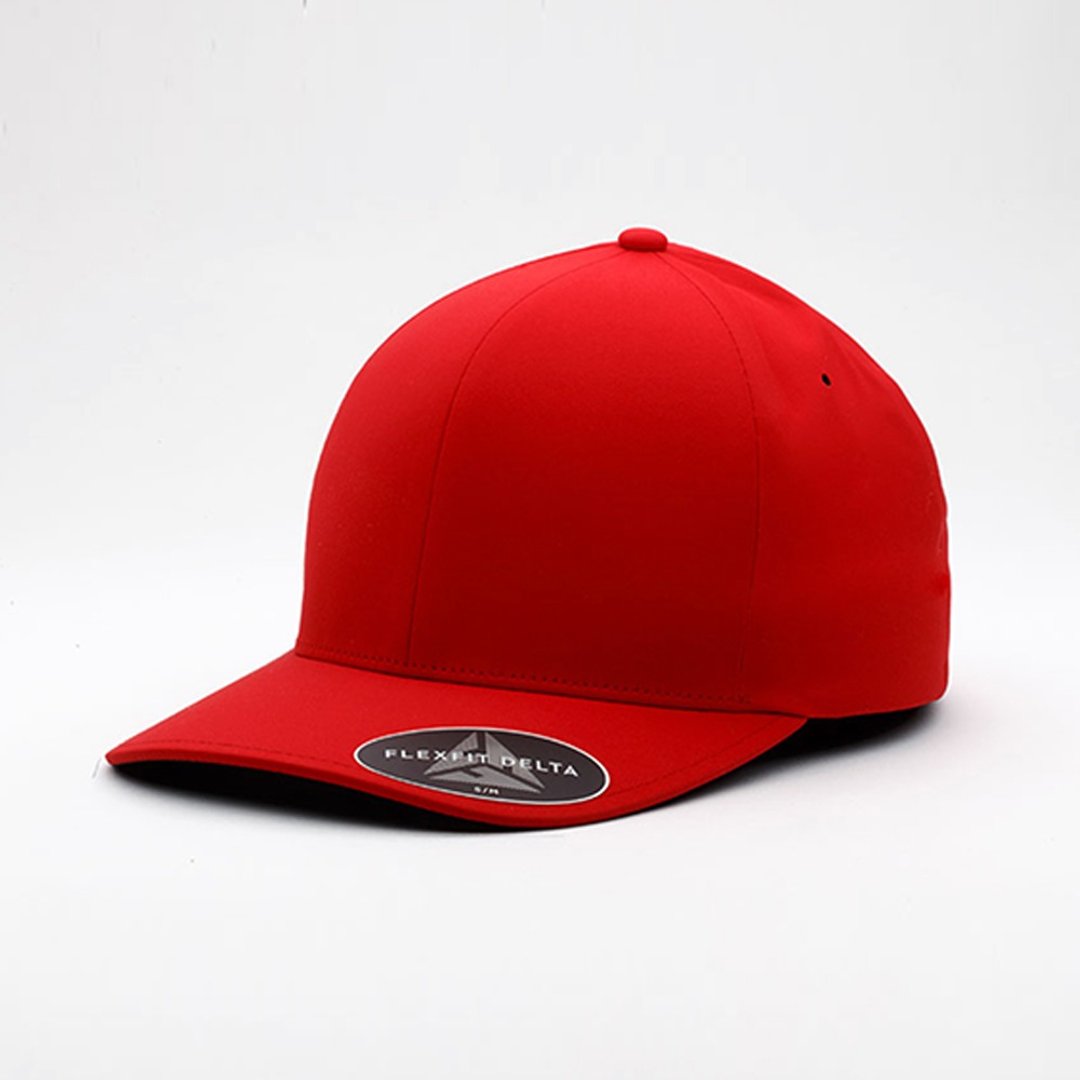【YUPOONG】防水性 Flexfit Delta X Cap 红-定制化1-180-24 - 帽子 - 聚酯纤维 红色
