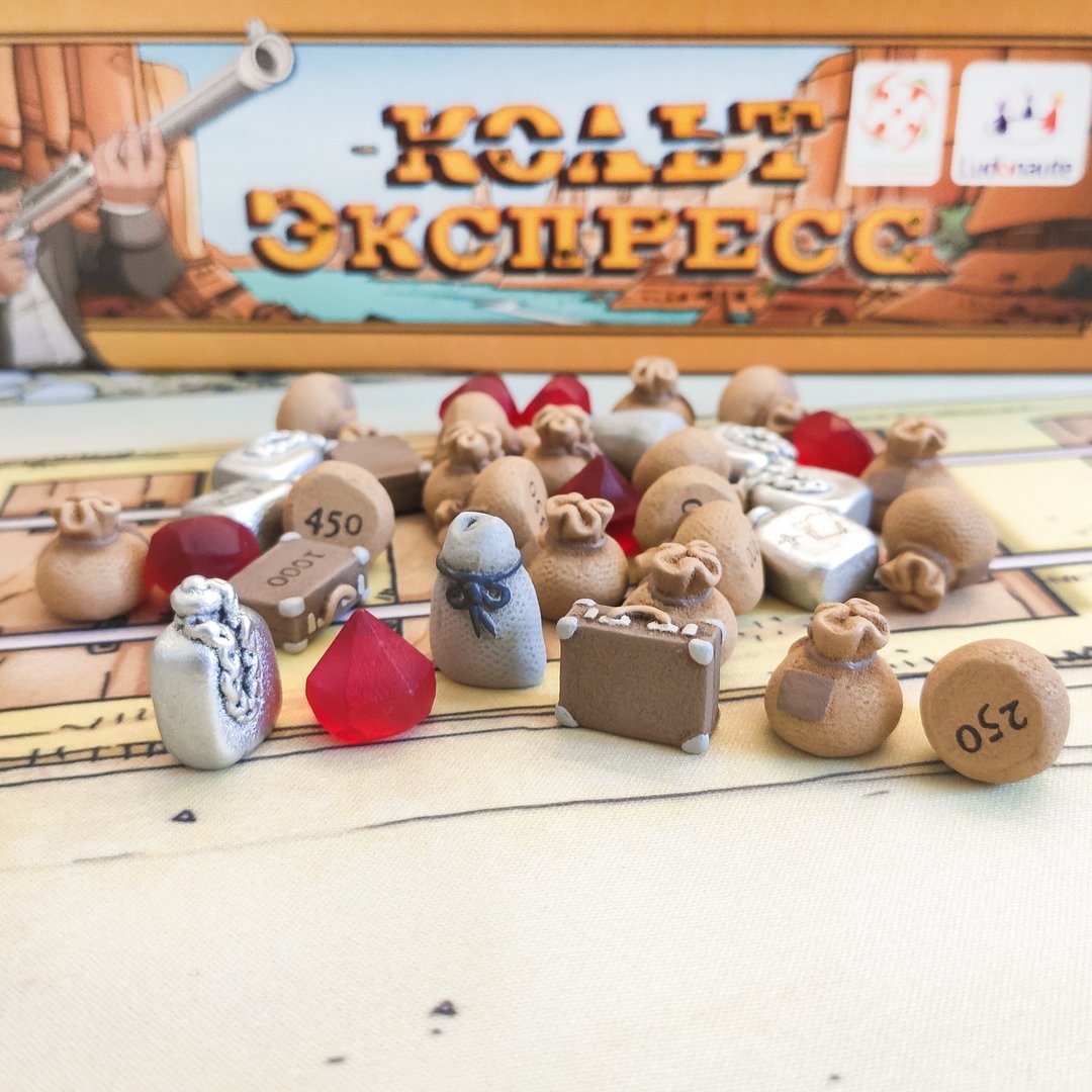 与 Colt Express 棋盘游戏兼容的豪华代币捆绑包全套 - 桌游/玩具 - 其他材质 