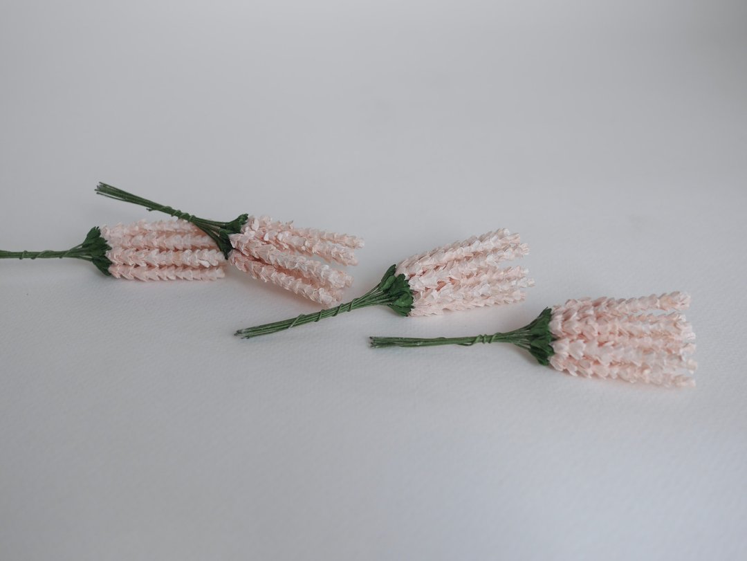 纸花，50 件，DIY 用品 0.5x5 厘米。薰衣草色，淡粉红色 - 其他 - 纸 粉红色