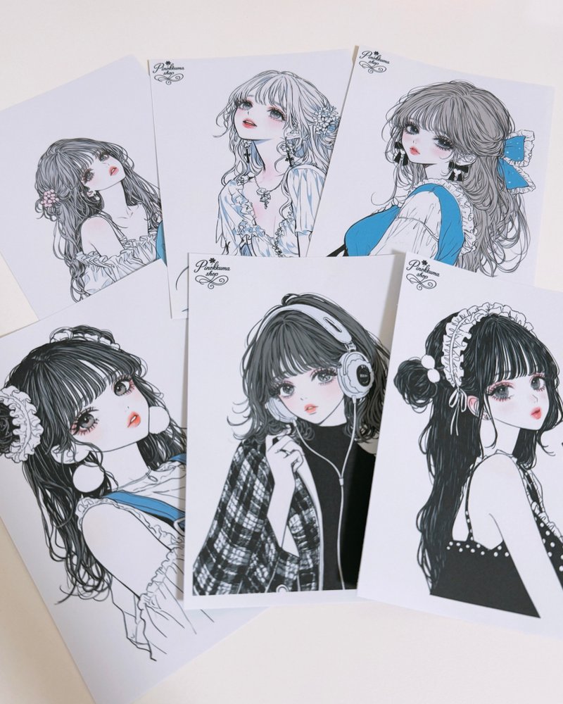 pinokkumashop 人物贴纸 女孩贴纸 拼贴素材 - 贴纸 - 纸 