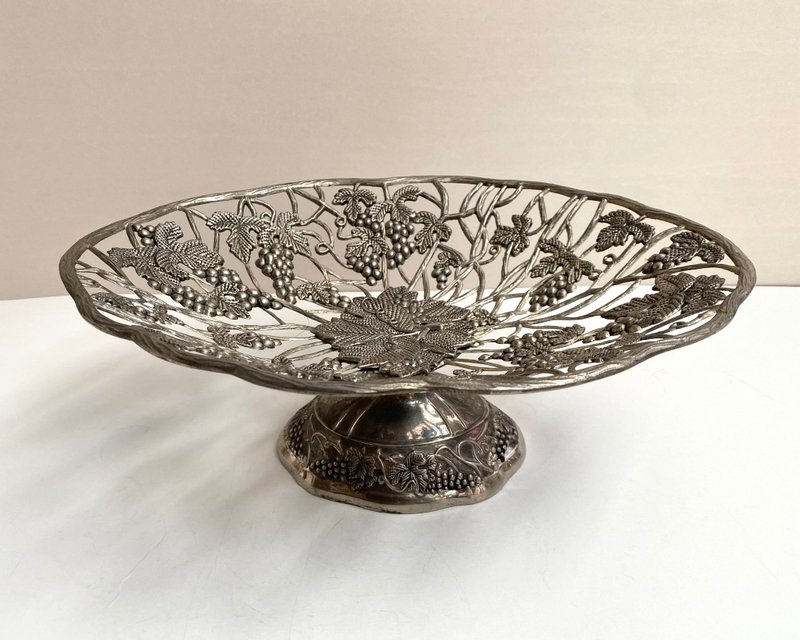 漂亮的复古镀银水果碗 | 核心 | 法国 1960 - 碗 - 其他金属 银色