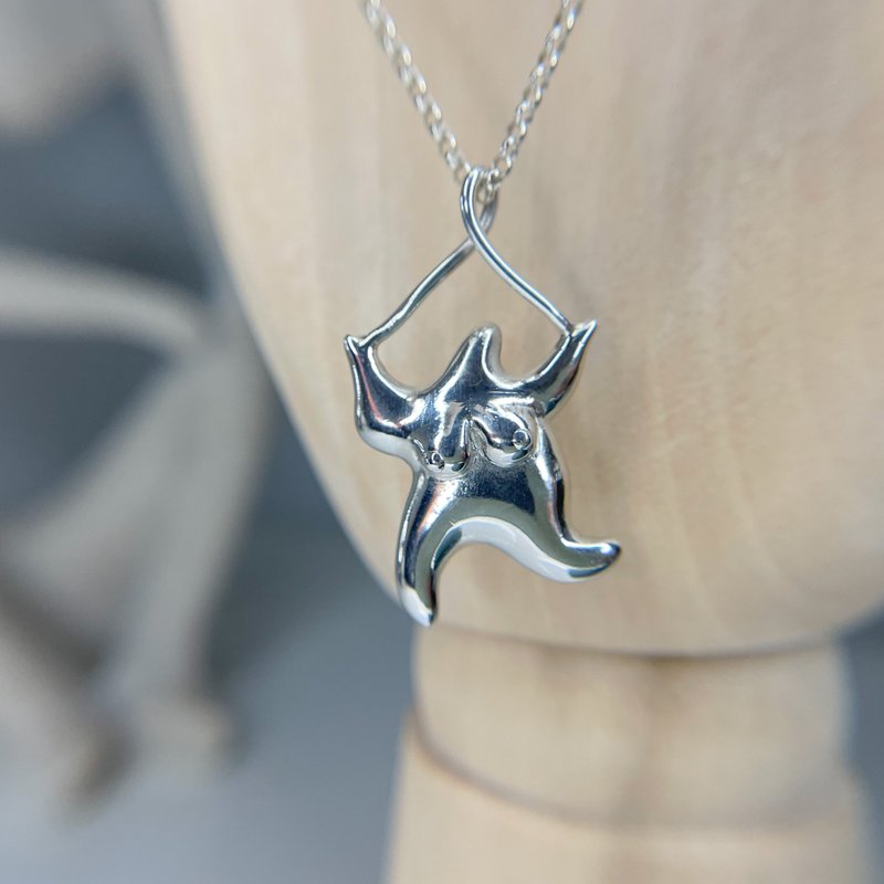 梅川家系列-梅川伊芙 丝巾追风版/925纯银项链 - 项链 - 纯银 银色