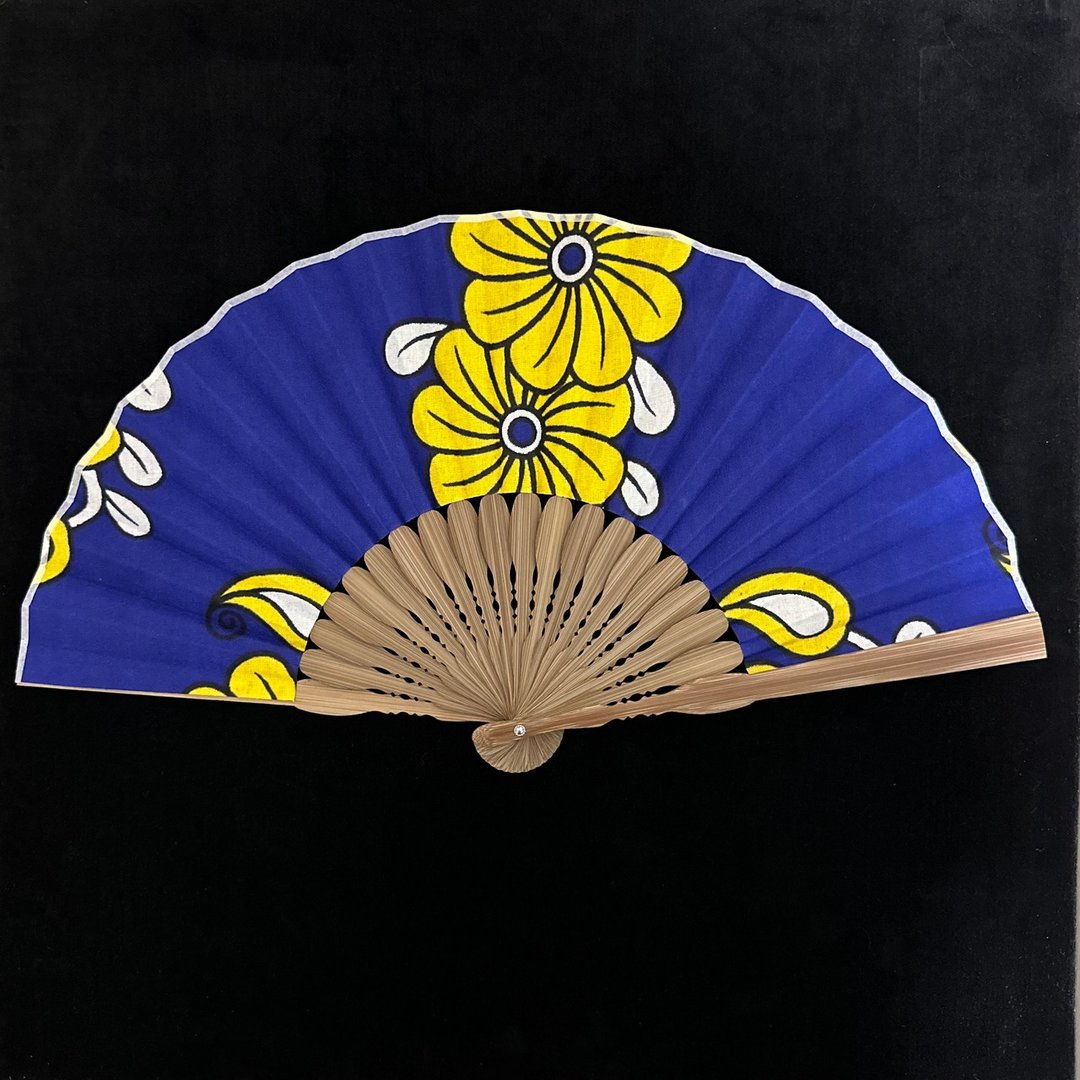扇子 African fabric Kanga - 其他 - 棉 蓝色