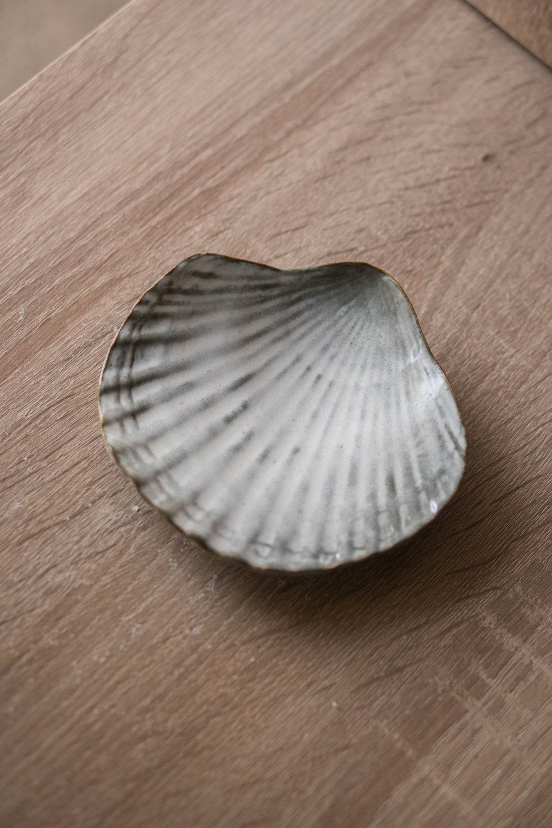 贝壳型盘子 | 首饰盘 - 盘子/餐盘/盘架 - 陶 白色