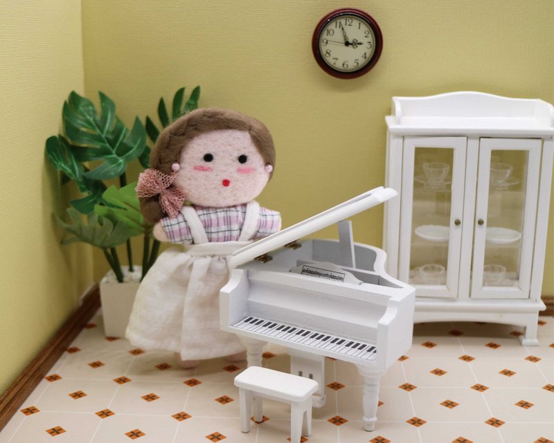 毛毛头 - Amy - 迷你手工娃娃 / 吊饰 - 吊饰 - 羊毛 粉红色