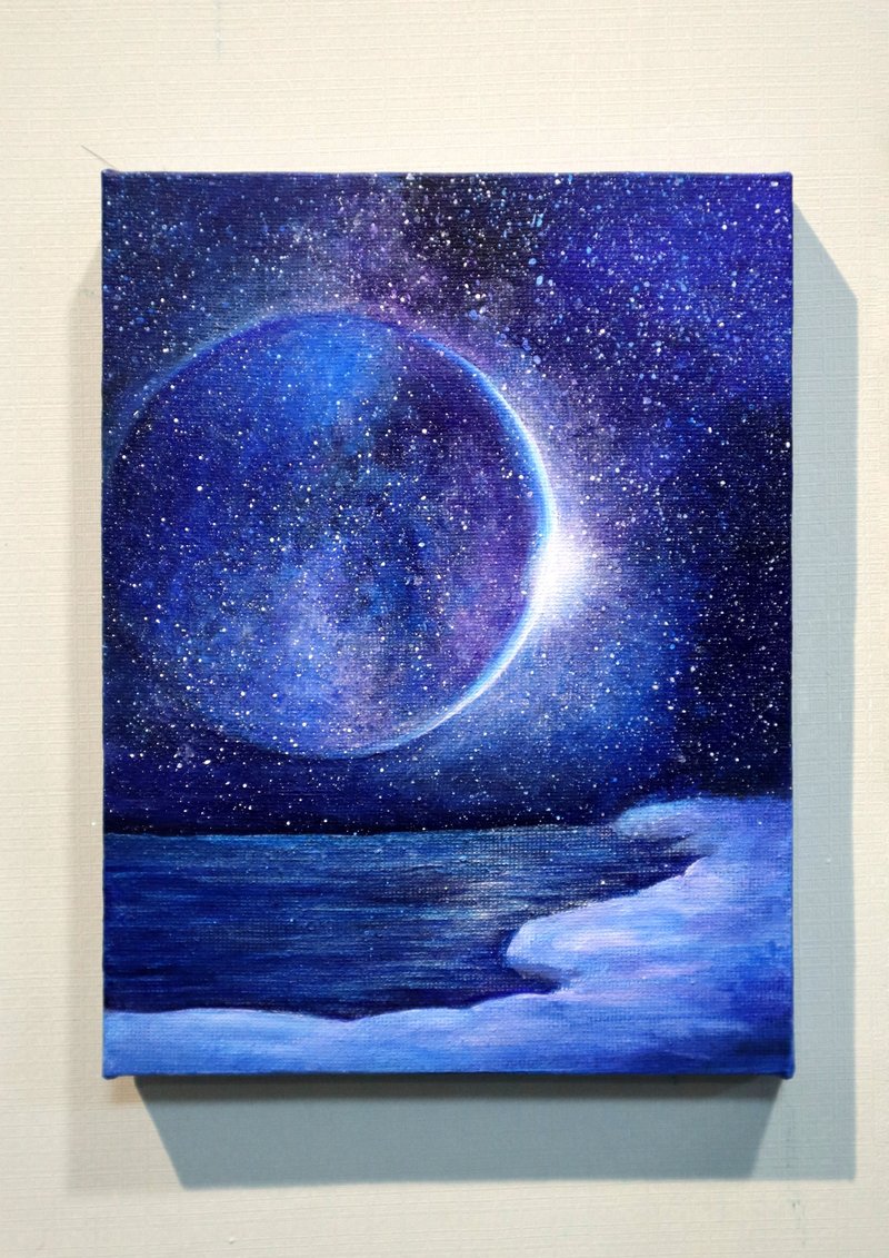 幻耀食环银箔银河 原画 疗愈 风景 挂画 摆饰装饰 礼物 体验 画画 - 插画/绘画/写字 - 其他材质 