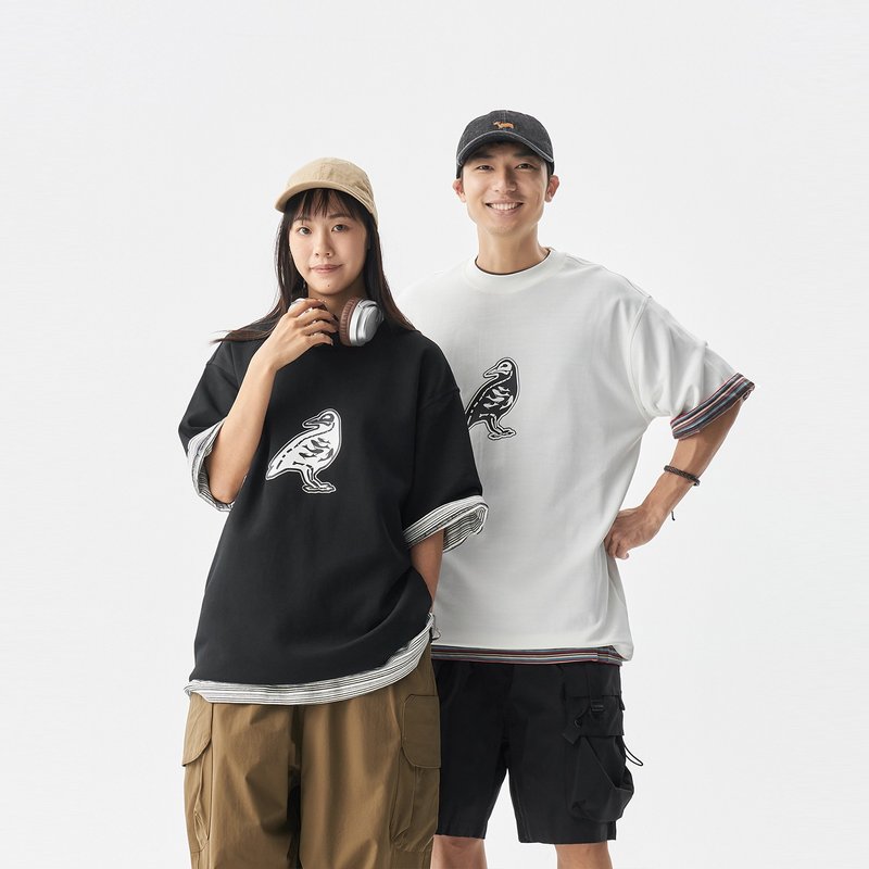 TopBasics 小鸟印花T恤 - 男装上衣/T 恤 - 棉．麻 白色