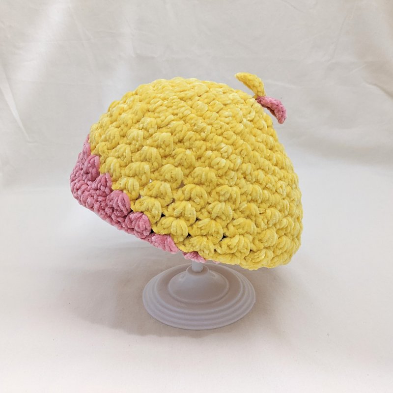 冬特卖|法式优雅|钩针贝雷帽|柔软亲肤款-马卡龙 - 帽子 - 其他材质 粉红色