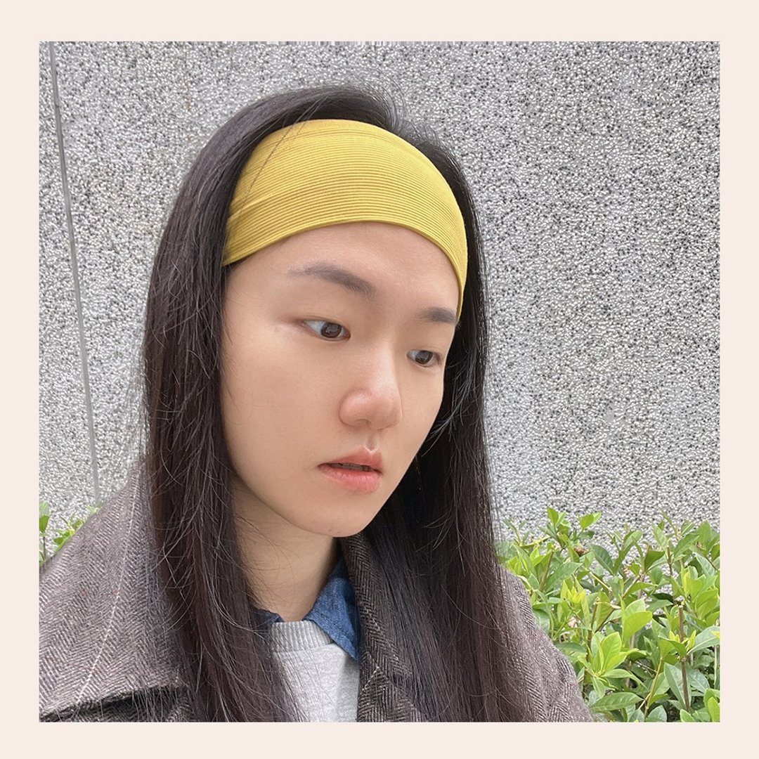 弹性运动发带宽版 土黄色 男女适用 纯棉柔软舒服 - 发带/发箍 - 棉．麻 