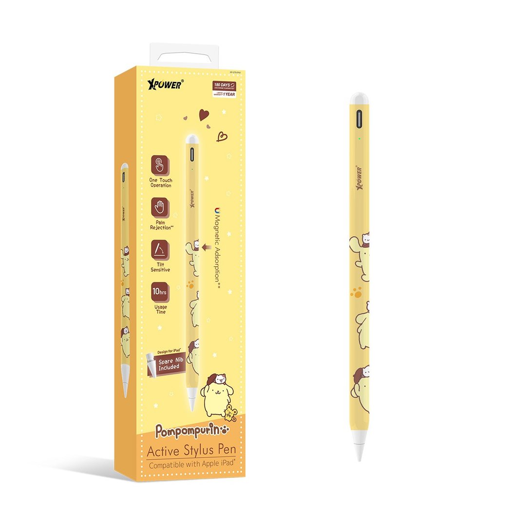 XPower x Sanrio Pompompurin ST6 磁吸主动式触控笔 (iPad 专用) - 其他 - 其他金属 黄色