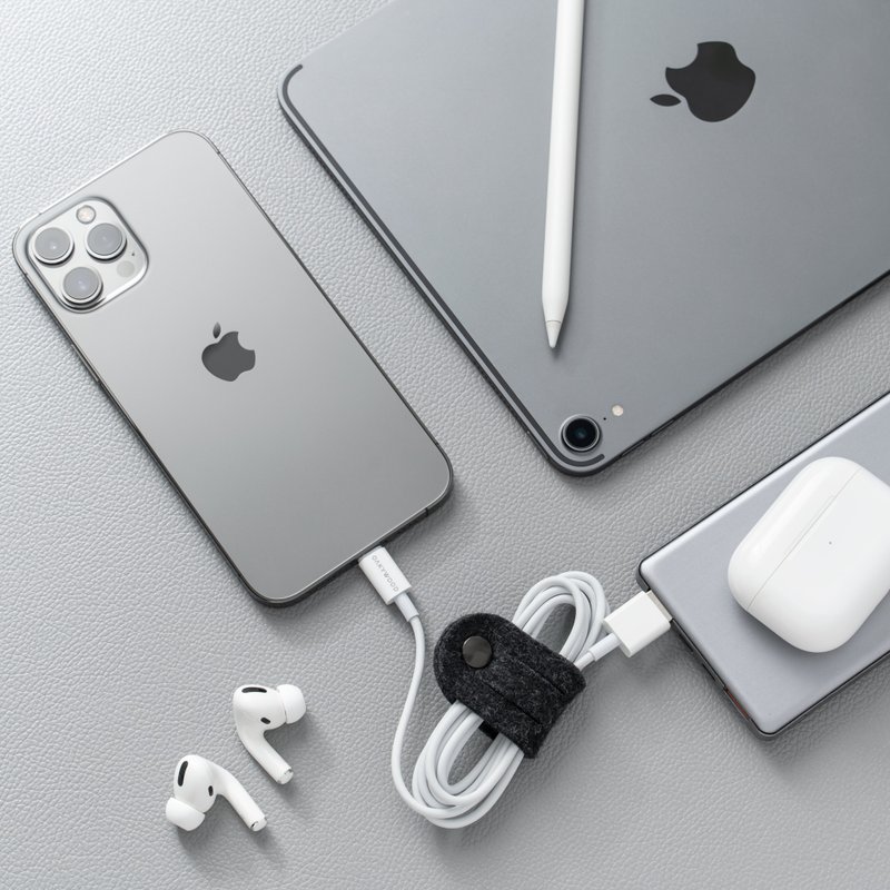 电线收纳 羊毛电线收纳  电脑理线带 电线固定 优质理线带 - 卷线器/电线收纳 - 羊毛 灰色