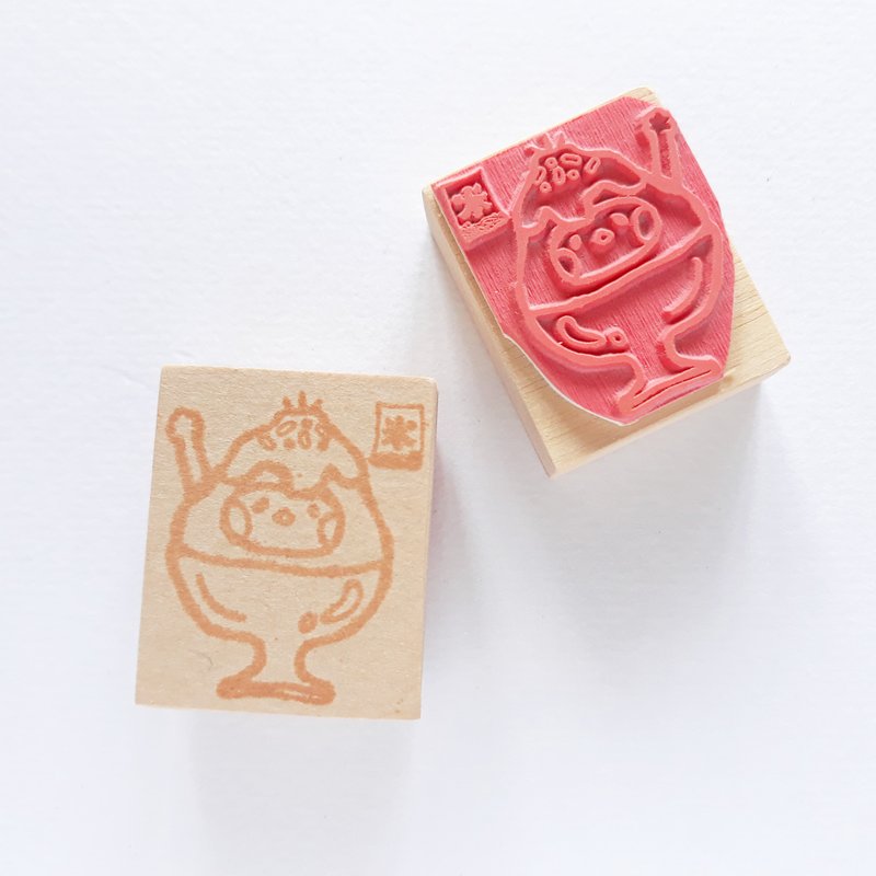 锉冰 木制 橡皮章 印章 - 印章/印台 - 木头 卡其色